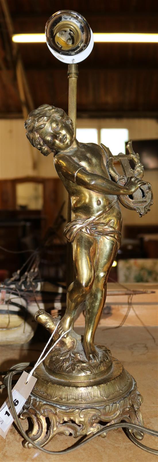 Auguste Moreau figural table lamp(-)
